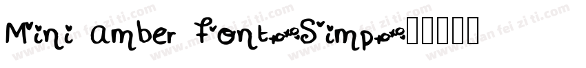 Mini amber Font-Simp字体转换